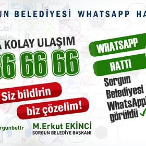 WHATSAPP İHBAR HATTI KURULDU